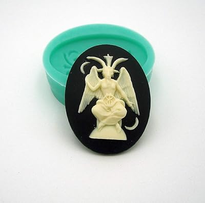 Findings Stop Brand Silicone Mold Baphomet Cameo Flexible for Crafts, Jewelry, Resin, Scrapbooking, Polymer Clay