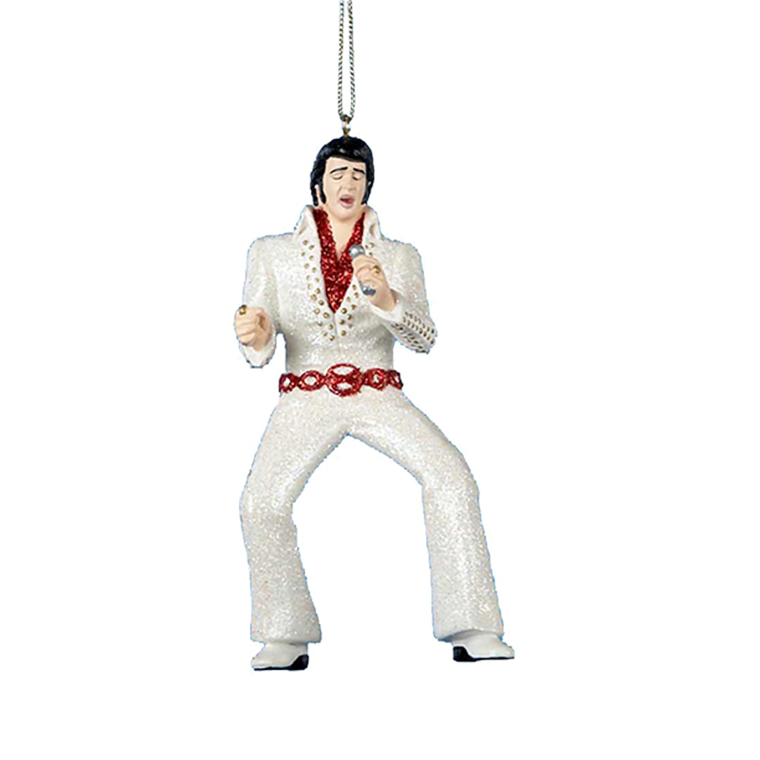 Elvis Presley Combinaison Blanche Kurt Adler pour une Déco Rock Rétro