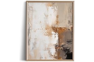 Neutral Earthy Tone Abstract Wall Art Decor