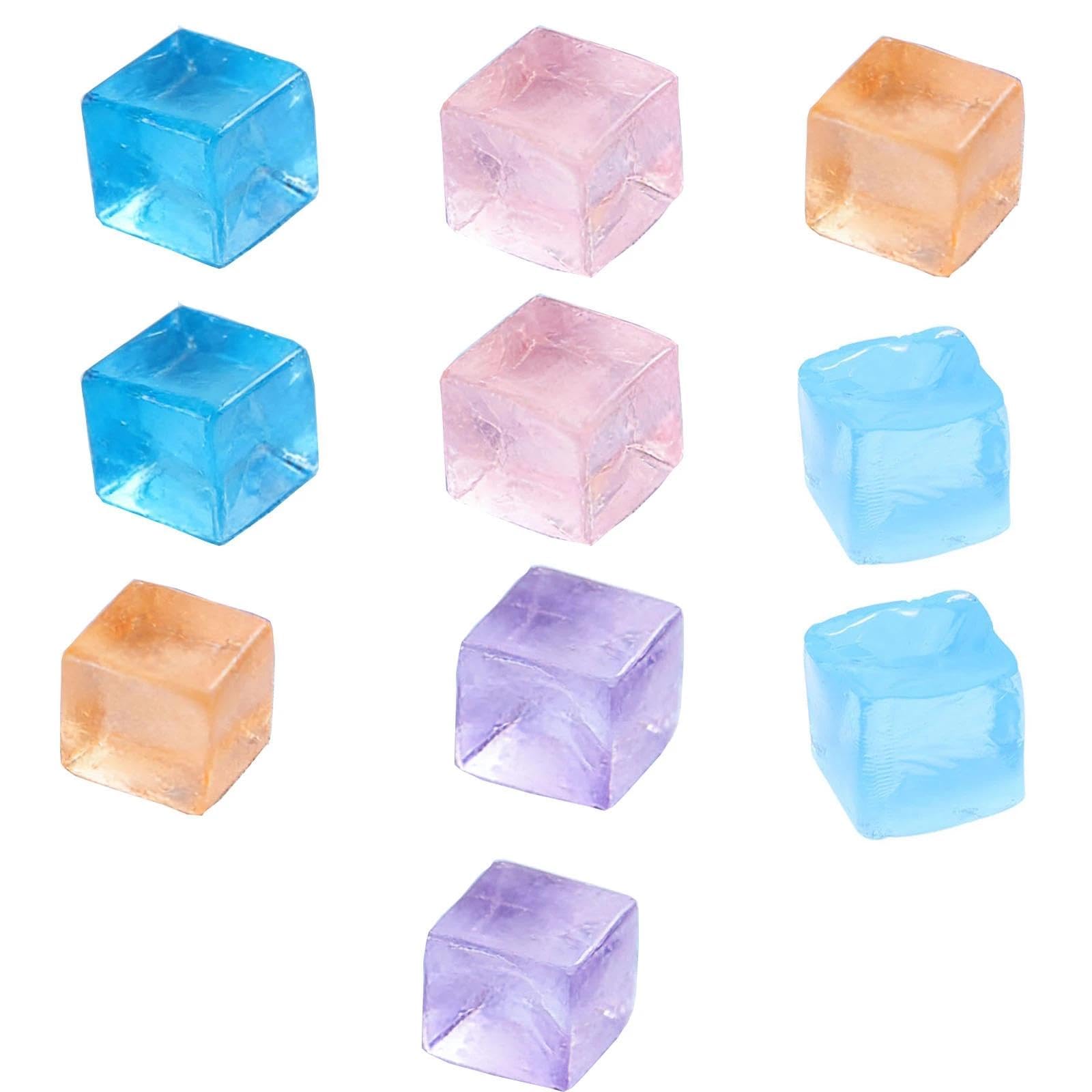 MAIKAOZAI 10Pcs Squishy Cube,Stress Balls for Adults, Fidget Sensory Toy, Cube for Anxiety Relief, Soft & Durable Squishy Fidget Toys for Office & Home