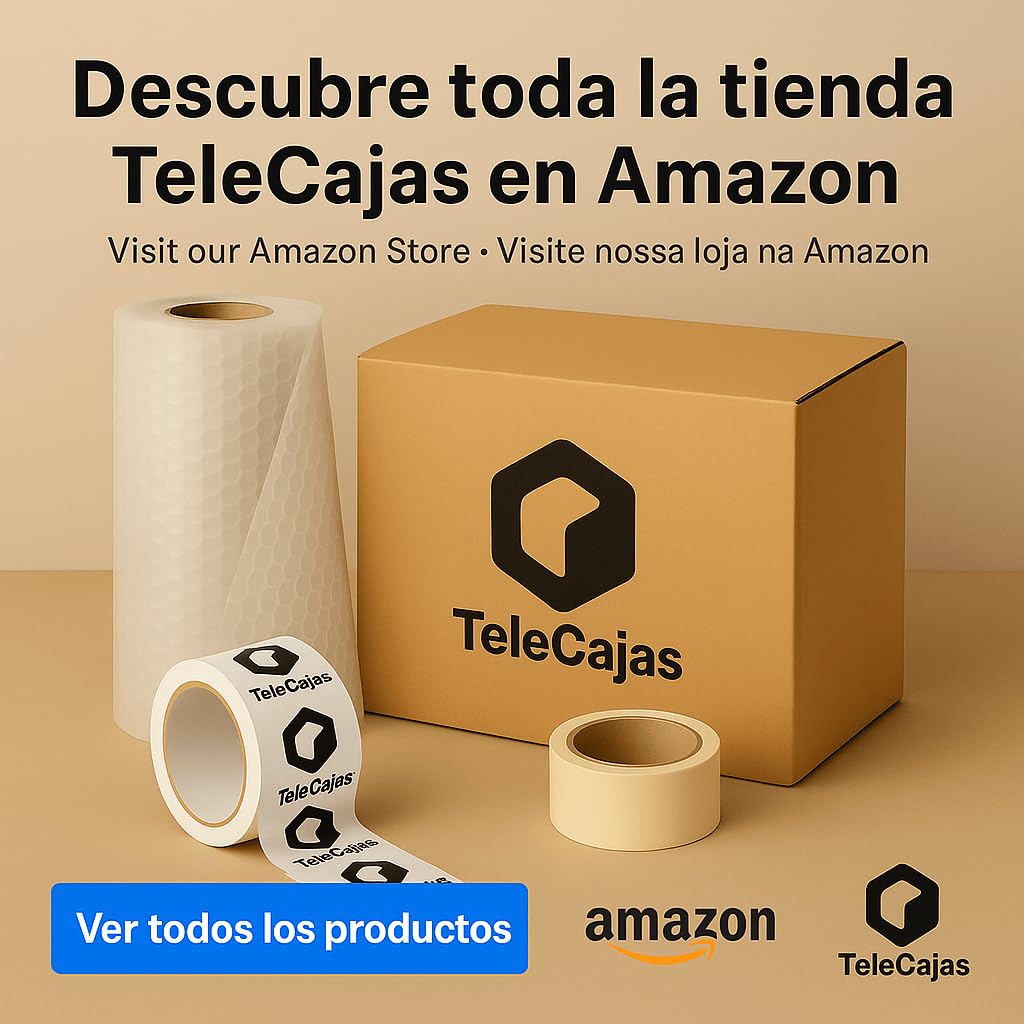 TELECAJAS | Kit de Mudanza Esencial para Familias | Incluye Cajas de Cartón, Plástico de Burbujas y Material de Embalaje (Pack Esencial)
