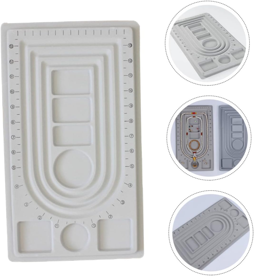 Bead Design Board for Jewelry Making Bead Tray for Organizing and Stringing for Necklaces and Bracelets Features Groove Design for Easy Use