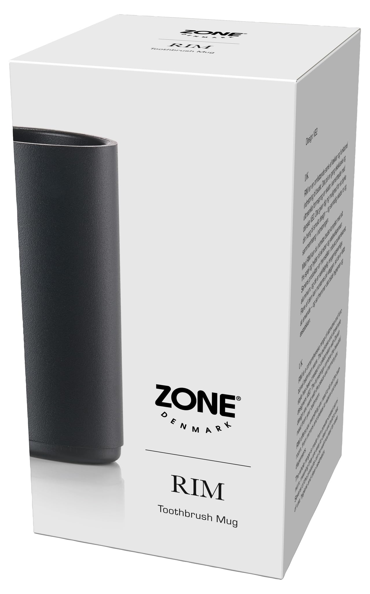 Zone Denmark Rim Toothbrush Cup 7 x 13.7 cm, Black, Multicolored - Image 4