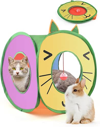 Bissap Pop Up Cat Cube, Collapsible Cat Hideouts Play House