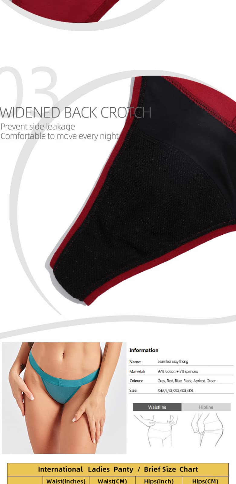 culotte femme 4/6 pièces multicolore haute étirement 4 couches confortables pantalons physiologiques menstruels étanches culottes réutilisables tongs menstruelles pour femmes