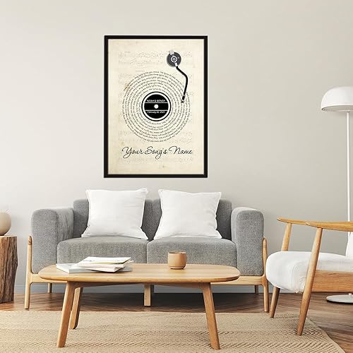 Vista 38 de Cartel de letras de canción de regalo personalizado para esposo, letras personalizadas y foto de pareja Wallart Letras de canciones de Wallart, arte