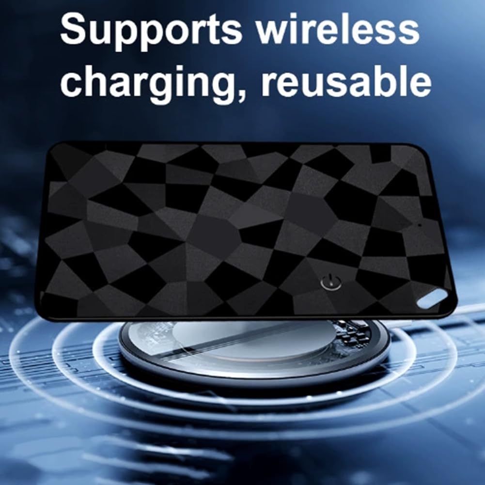 HWIREUIGT Wireless GPS Tracker Card per/Android Trova il localizzatore ultra sottile per chiavi animali domestici bagagli portafoglio ricarica wireless