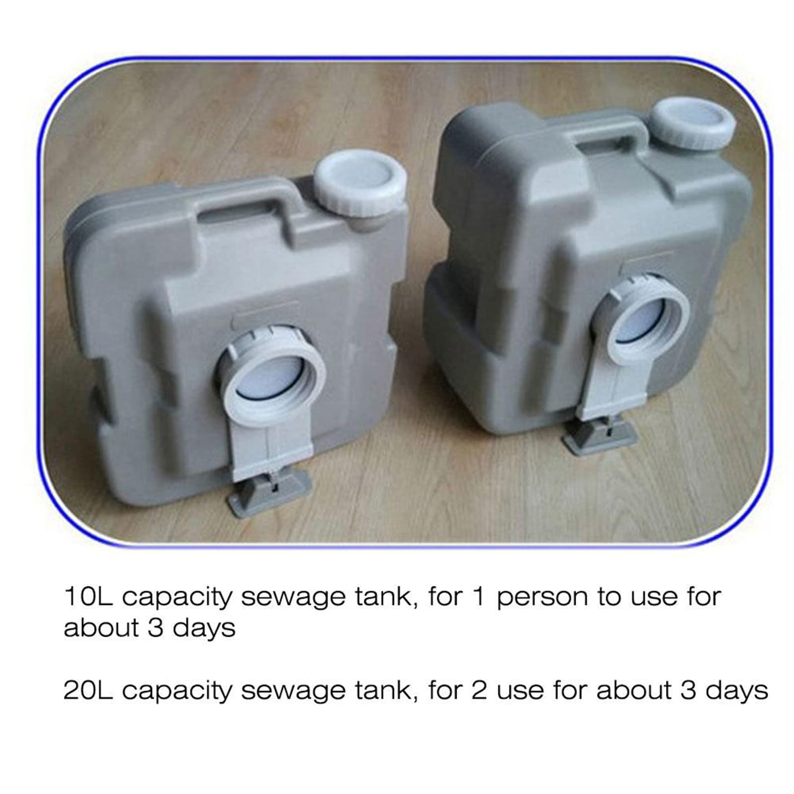 Toilette Portatile da Campeggio, Toilette da Campeggio Toilette Portatile WC Rimovibile per i Bambini Anziani Bagno Mobile per Camper Casa Mobile WC Chimico da Viaggio,Single Outlet,20L