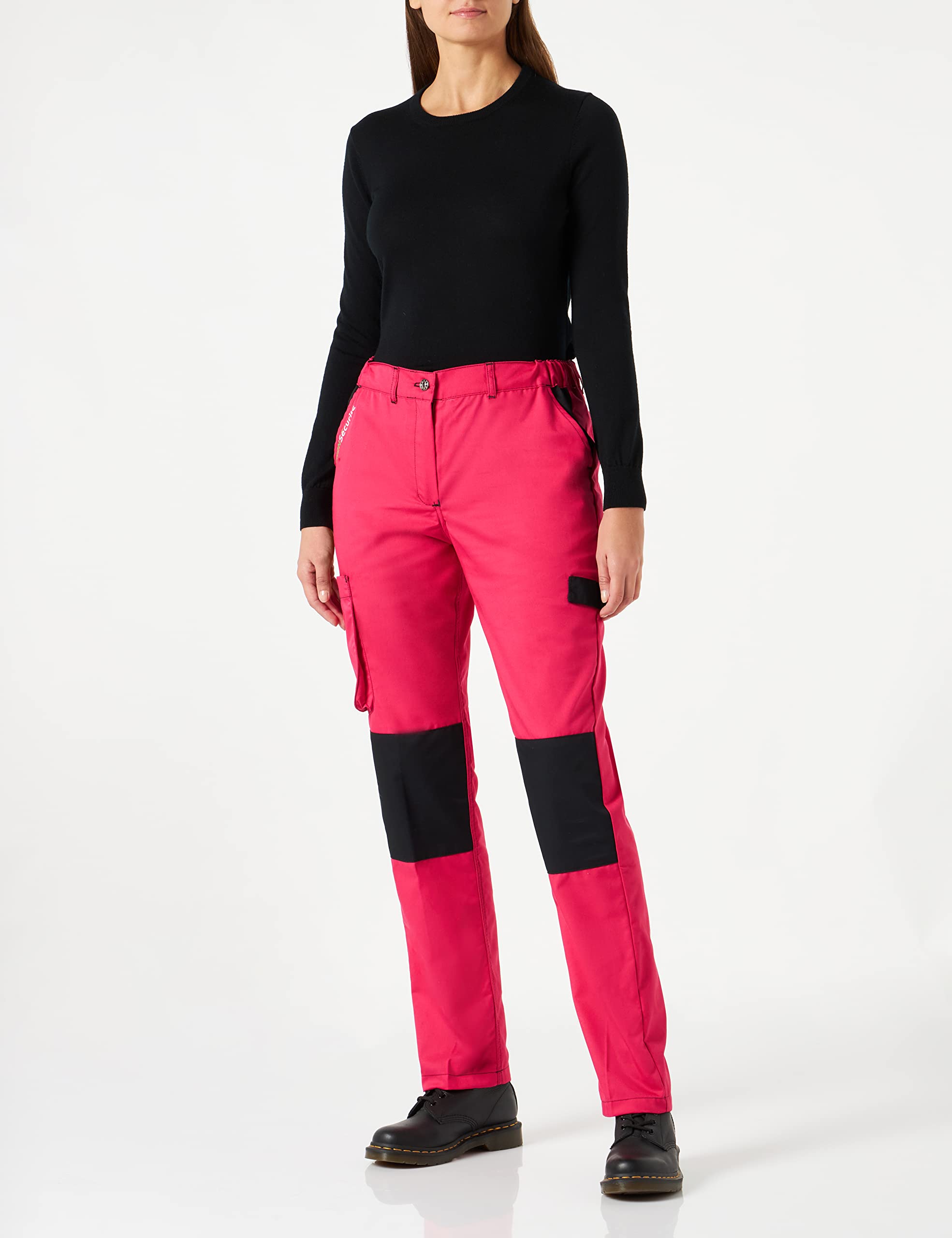 Mixte Femme PEP'S PANTALON DE TRAVAIL ROSE/NOIR S, Rose Noir, Taille S - 36/38 EU