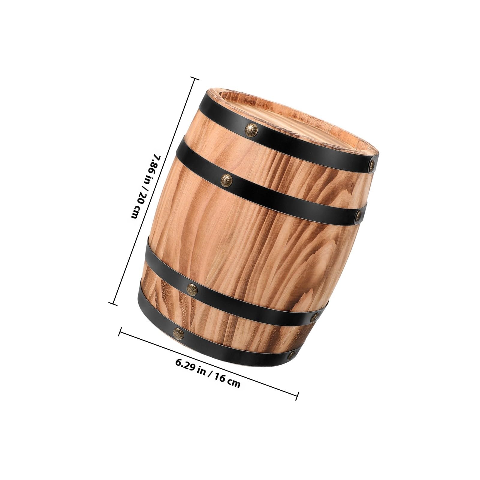 Tofficu Decoración Barril de Madera Antigua para Barriles de Cerveza, Accesorio Artesanal para Decoración de Interiores y Bares
