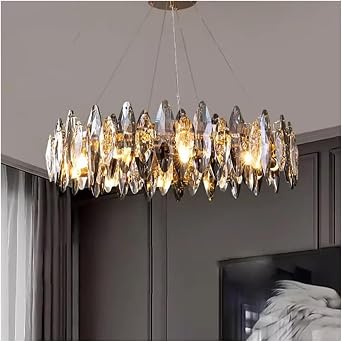 Living Room Crystal Modern Simple Chandelier Light Luxury Creative Restaurant Bedroom Main Light Atmospheric Lamp Home,Modern Chandelier