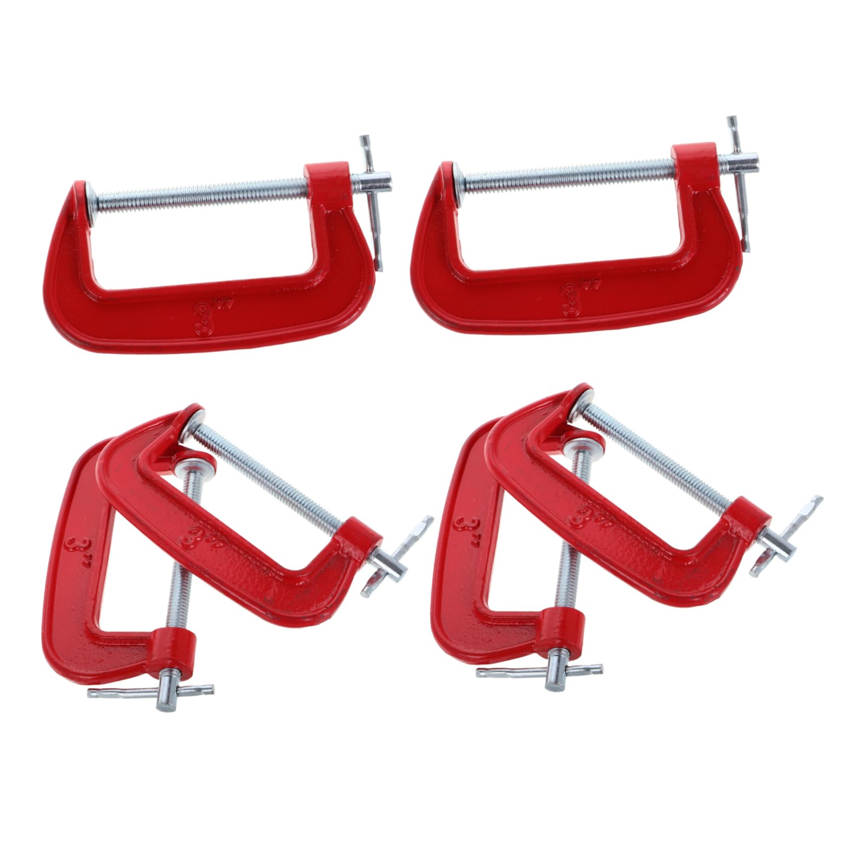 DOITOOL 6pièces Serre-joint C Métal pour Travail du Métal Large Ouverture de Mâchoire Mécanisme de Fixation Sécurisé