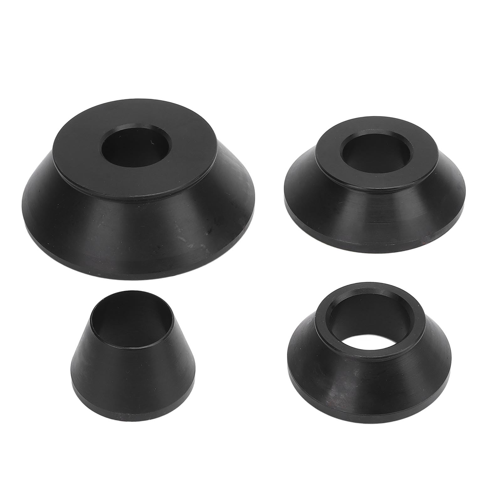 Juego de Conos Equilibradores de Neumáticos Duraderos y Versátiles para Eje de 38mm SUV Camión Caravana Metal Negro 4 Unidades