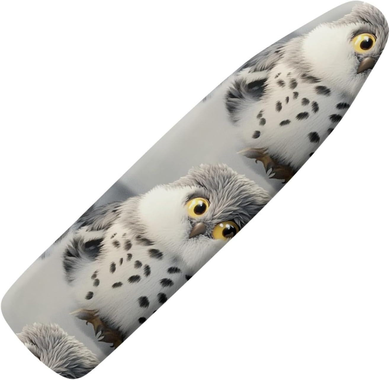 Ironing Board Cover 14x48 Owl White Iron Board Cover with Padding Heat Reflective,Scorch Resistant Thick Padding,Snug Fit Non-Slip Nose Pocket Fastener Straps Elastic Edges