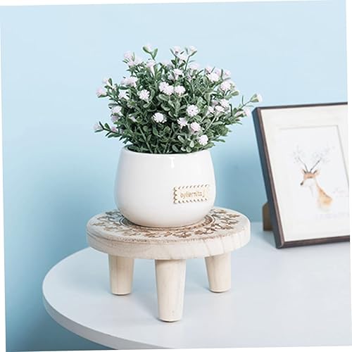 Miniatura 9 de Pequeño soporte de madera para plantas suculentas de interior, pedestal de madera, taburete de madera pequeño, soporte para macetas, soporte para