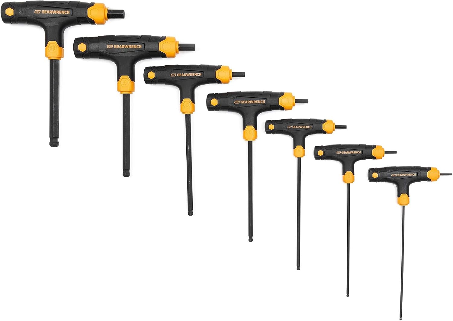 GEARWRENCH 7 Piece Metric T-Handle Ball End Hex Key Set - 83516