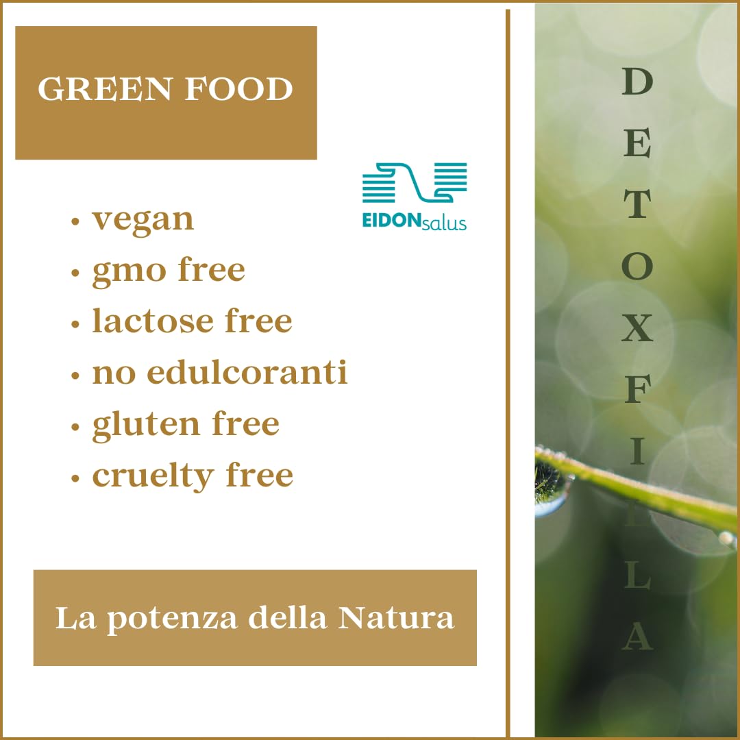 Integratore Detox con Clorofilla e Estratti Vegetali – Green Food Naturale – Supporto al Benessere dell’Organismo – Formula Antiossidante – 60 Compresse