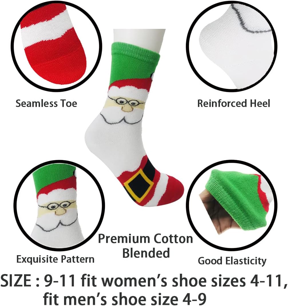 MarJunSep 28 Pairs Women's Christmas Holiday Socks Bulk for Unisex Adults Family Christmas Gifts Exchage Stocking Stuffers - Image 3