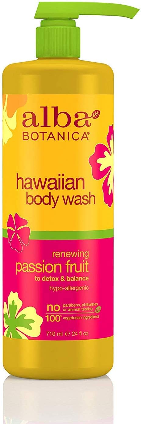 Alba Botanica Hawaiian Body Wash, Renewing Passion Fruit, 24 Oz