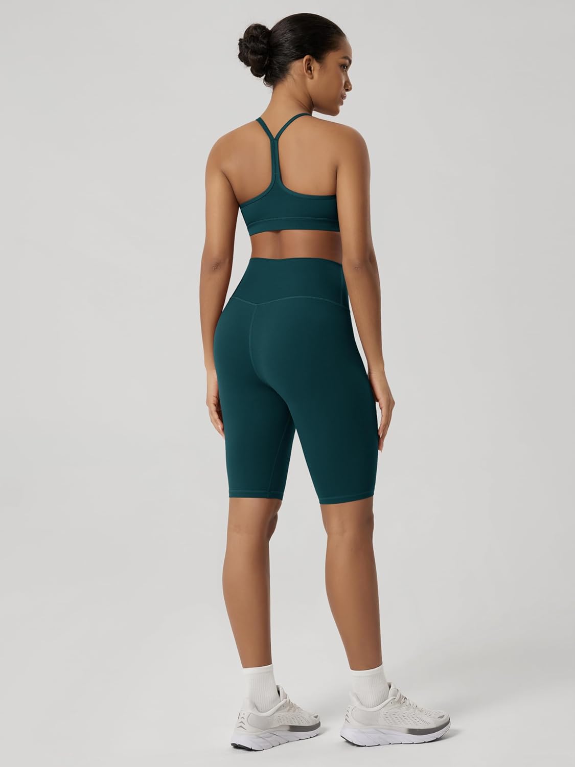 ODODOS Cloud Feeling Y Racerback Sports Bra for Women Wirefree Padded Strappy Yoga Bra - Image 4