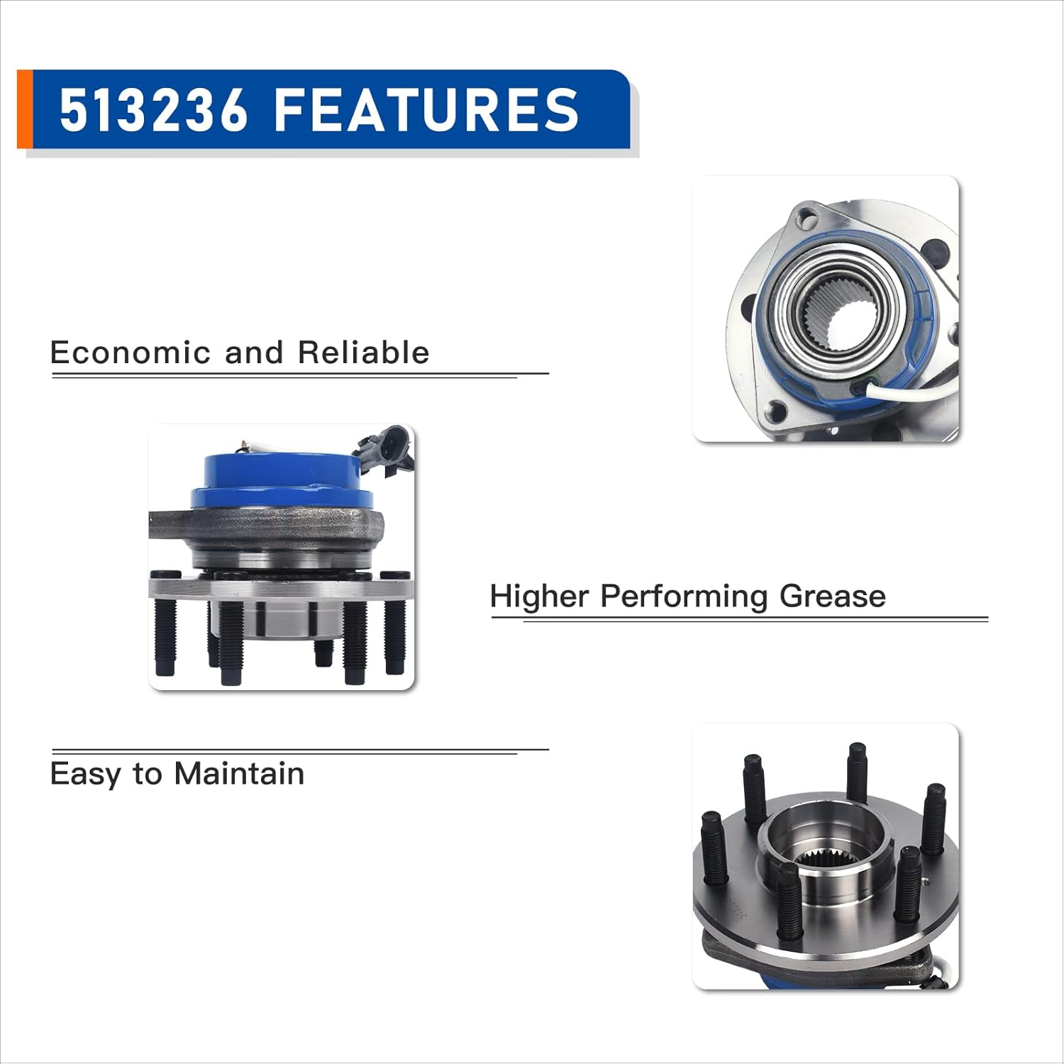 PAROD 513236 Front Wheel Hub & Bearing Assembly Compatible with 2006-2007 Buick Terraza, 2006-2008 Chevy Uplander, 2006-2009 Pontiac Montana, 2005-2007 Saturn Relay w/ABS