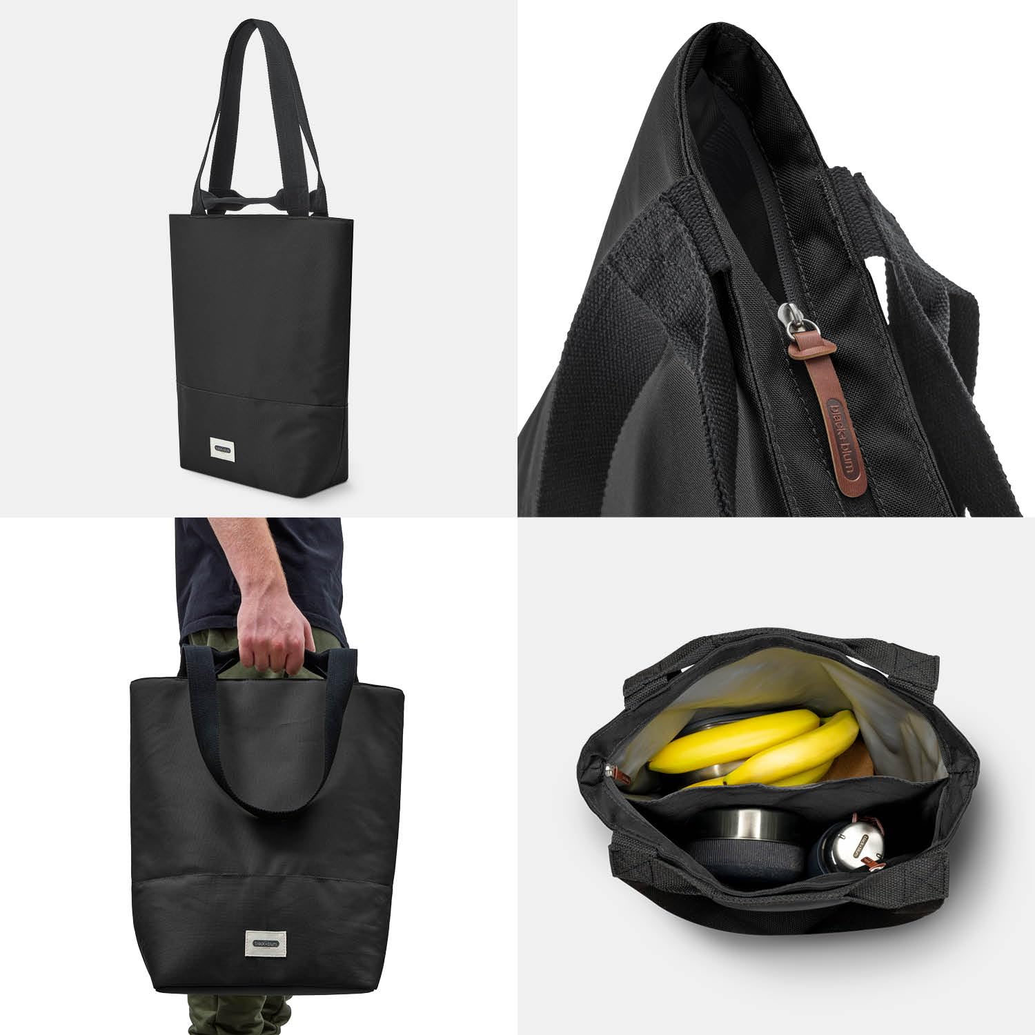 BLACK + BLUM Isolierte Einkaufstasche | Wasserabweisende, auslaufsichere Kühltasche Einkauf | Kühltasche groß für Alltag & Einkauf | BPA-freier Kühlbeutel für unterwegs