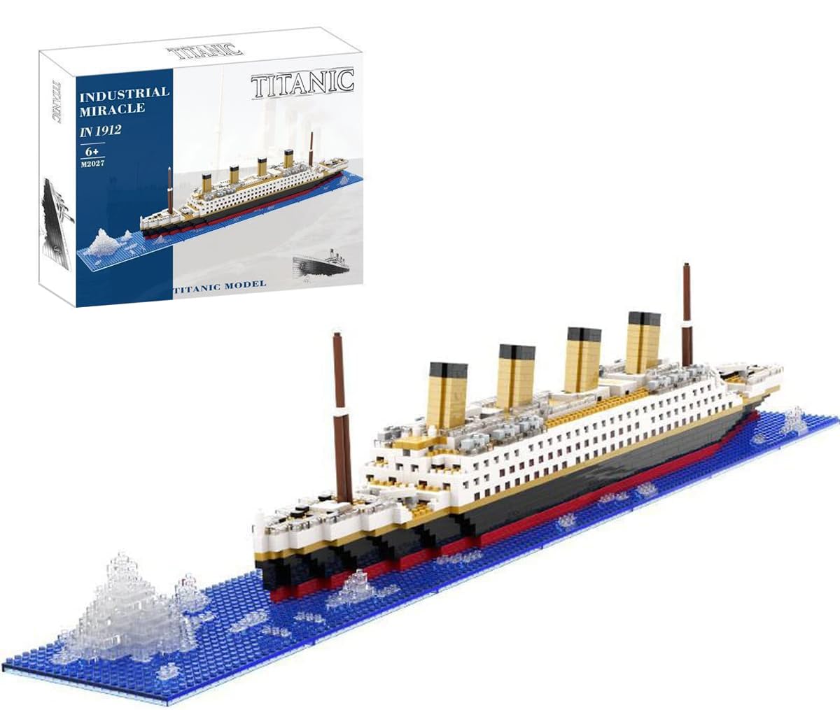 Titanic Ship Model Building Block Sets, 1878PCS Cruise Ship Titanic Boat Model Building Kit, Micro Mini Bricks Gift Toy for Adults