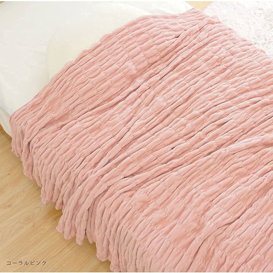 ロマンス小杉　シングル ふかふかケット　140×200㎝　ピンク　日本製 Amazon｜ロマンス小杉 コットン 毛布 発熱コットン ふかふか