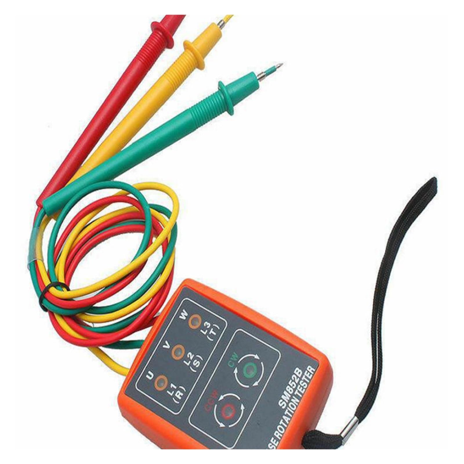 Probador De Rotación Trifásica, Detector De Fase Digital, Medidor De Secuencia LED, CA Trifásica Ligero Y PortáTil