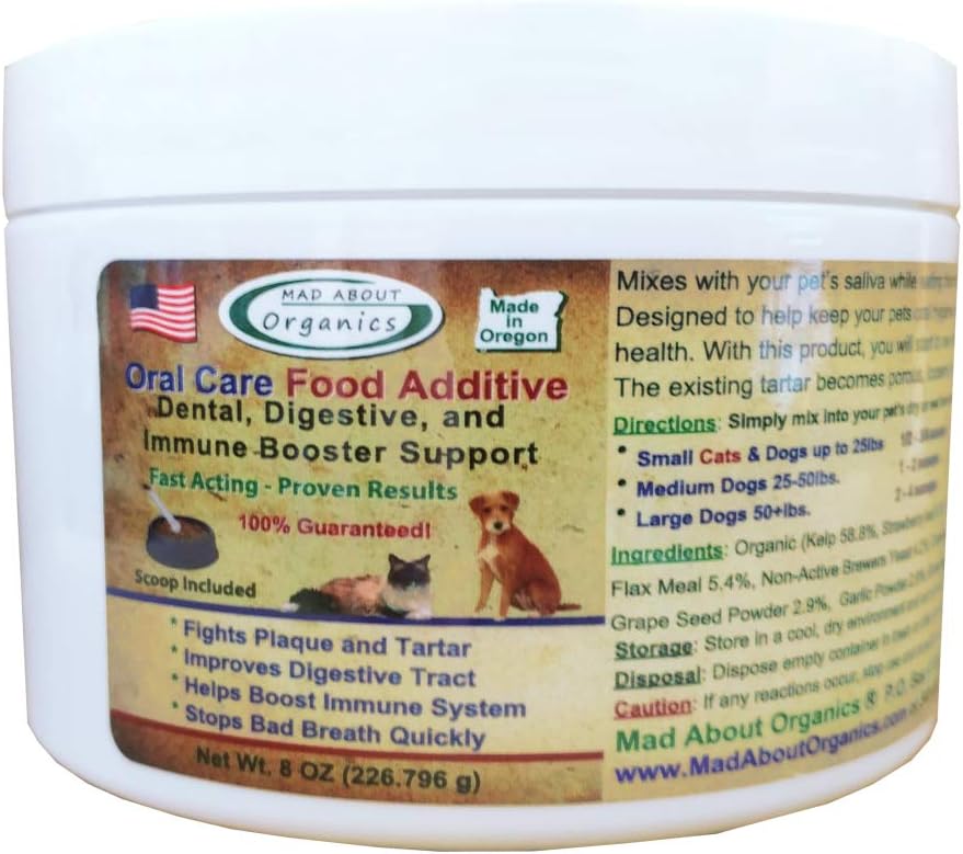 Mad About Organics Daily Oral Care Food Additive 8oz Pet Supplies