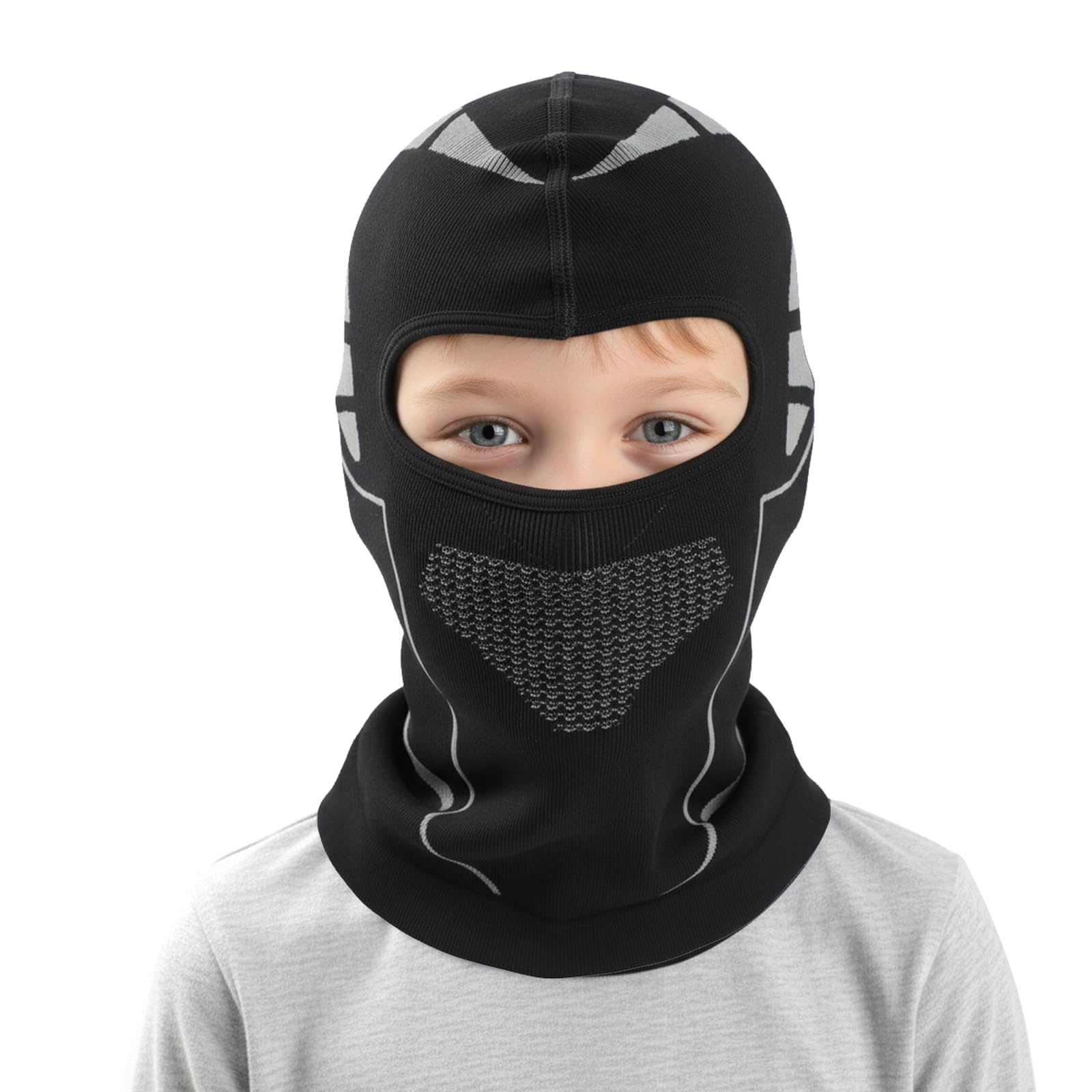 TAGVO Kominiarka dla dzieci, maska na całą twarz, profesjonalny sport, elastyczna, Brethable, lekka, anty-UV, jazda na rowerze, kominiarka, maska narciarska, czapka pod kask, ocieplacz na szyję, dla