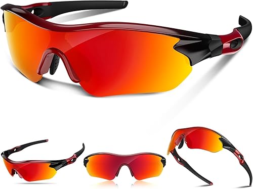 Gafas de sol deportivas polarizadas para hombres y mujeres, jóvenes, béisbol, correr, pesca, tenis, golf, ciclismo, conducción, motor TAC UV400 TR90