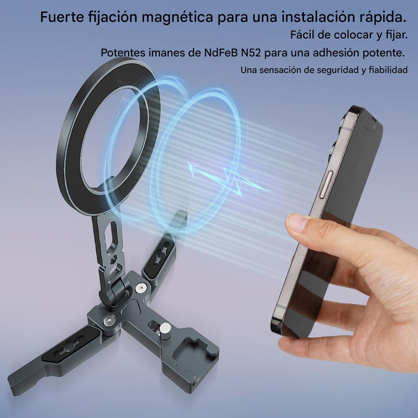 Soporte Trípode Magnético Para Móvil Brazo Ajustable Móvil Cámara Vlogging