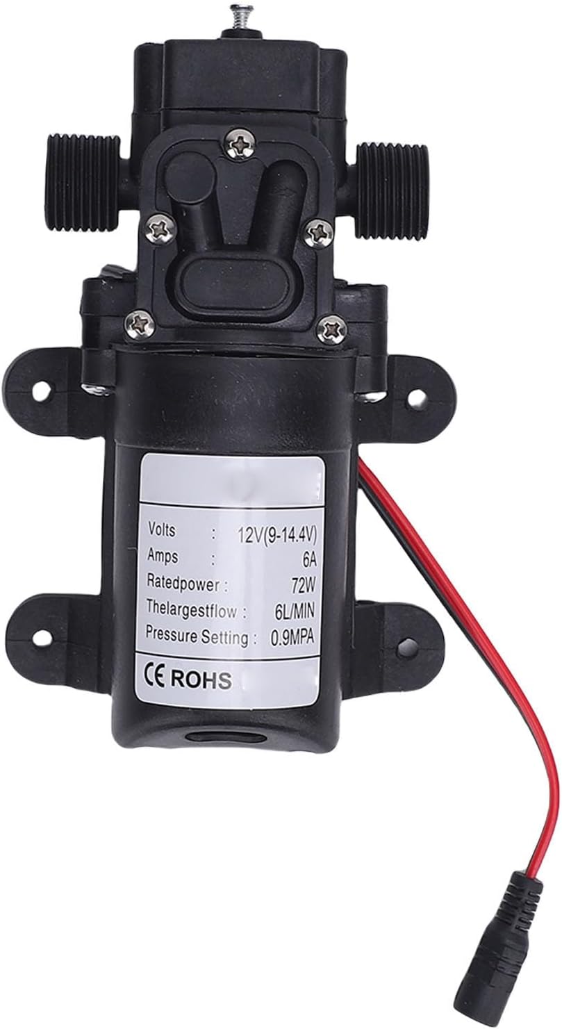 Aramox 72W Self Priming Sprayer Pump, High Power Water Pump with Self Priming for Cars RVs Boats Watering Irrigation (US Plug)