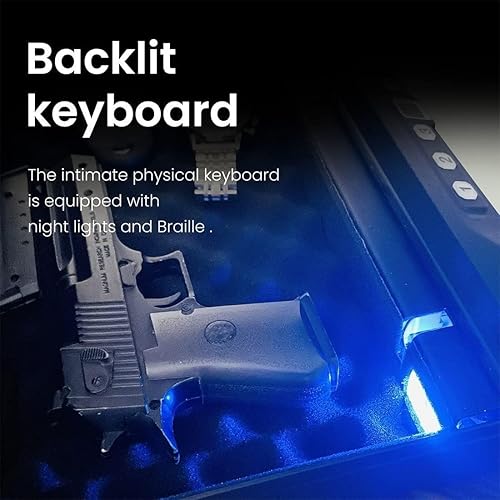 Miniatura 4 de Caja fuerte inteligente para pistolas biométrica para pistolas con huella dactilartecladollave digital, seguro para pistola de acceso rápido, para