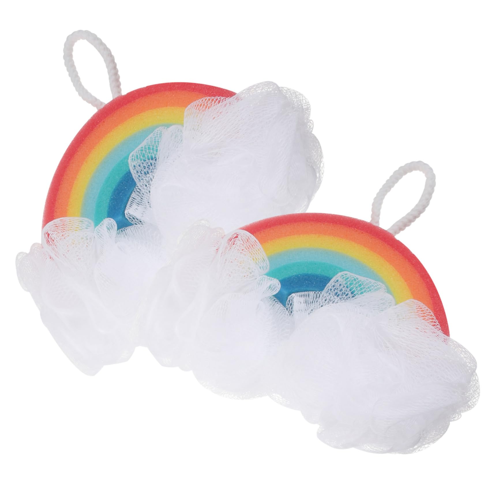 Esponjas de Baño Arcoíris para Niños 2 Unidades Exfoliantes Suaves