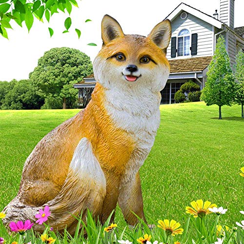 Zhjbd Garden Ornaments Simulation Fox Waterproof Resin Garden Statue For Yard Landscape Lawn Decoration Crafts Gift(A B) A:3019.511Cmproduct No.:ww-306 (Color : B:241734.5Cm) #TOP4
