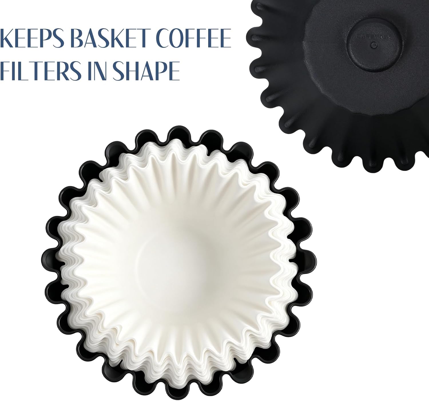 CAFEMASY Coffee Filter Storage Container Dispenser with Lid Large Size for 8-12 Cup Basket Paper Filters Coffee Pod K Cup Holder Organizer