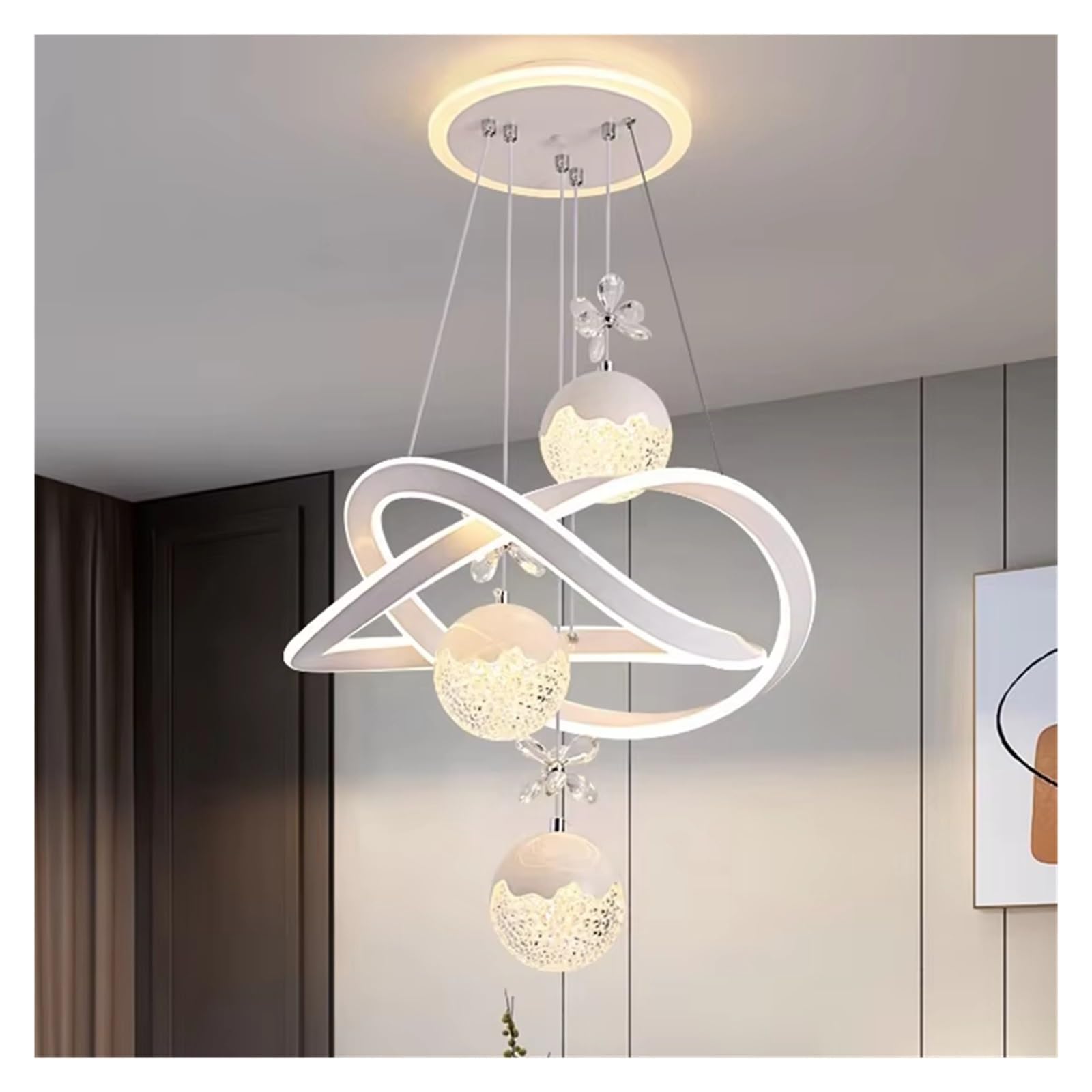 WAQIDCXBOA Modern Dine Dining Room Pendant Lights Indoor Lighting Ceiling Lamp Hanging Light Led Chandelier Decorative