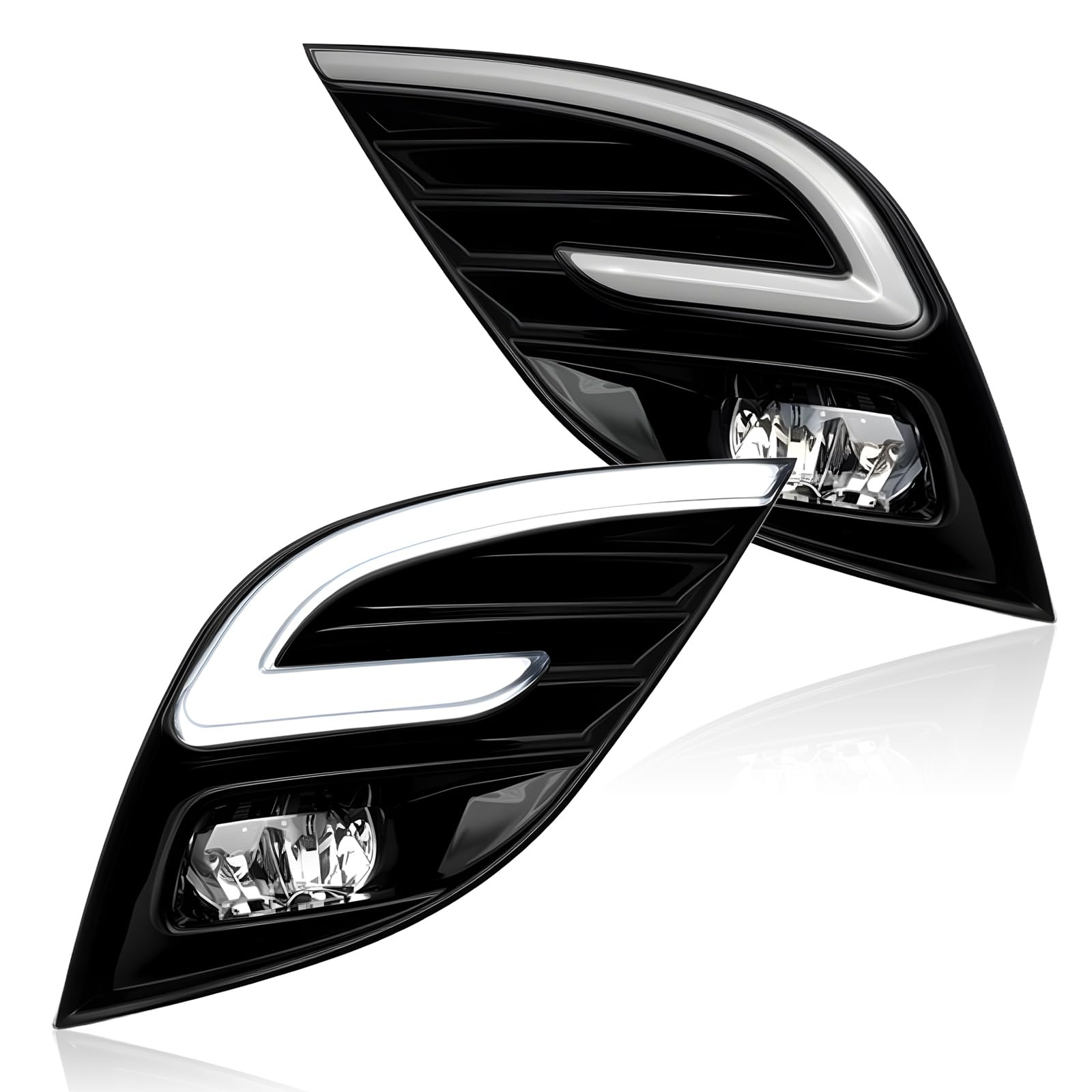 Fog Lights Compatible with 1999-2002 Chevy Silverado 1500 2500/2001 2002 Silverado 1500HD 2500HD 3500/2000-2006 Tahoe Suburban 1500 2500(Clear Lens) — view 65