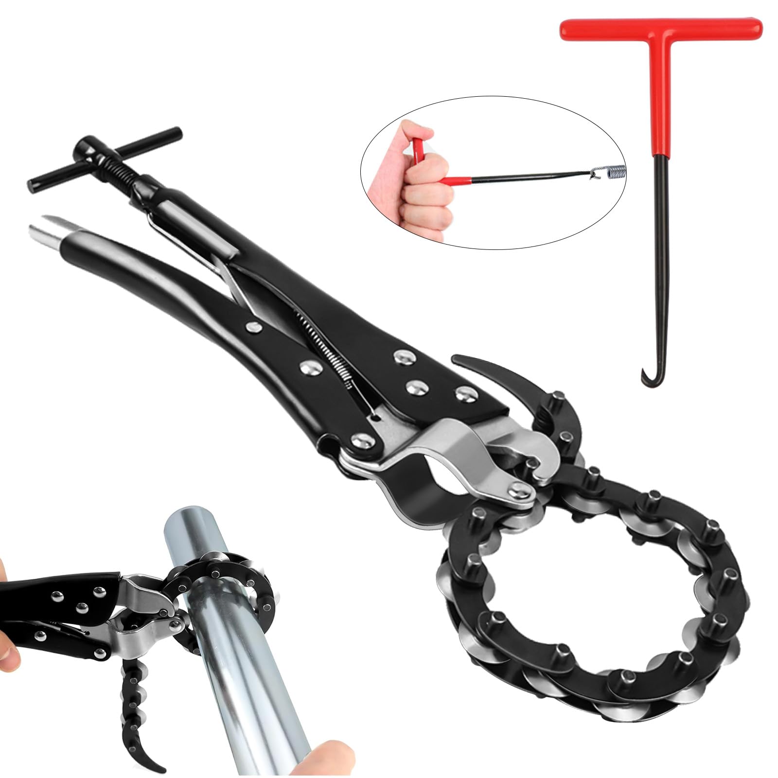 Odcinak łańcuchowy do rury wydechowej, do cięcia rur wydechowych i rur wydechowych, do miedzi, PCW, aluminium (A)