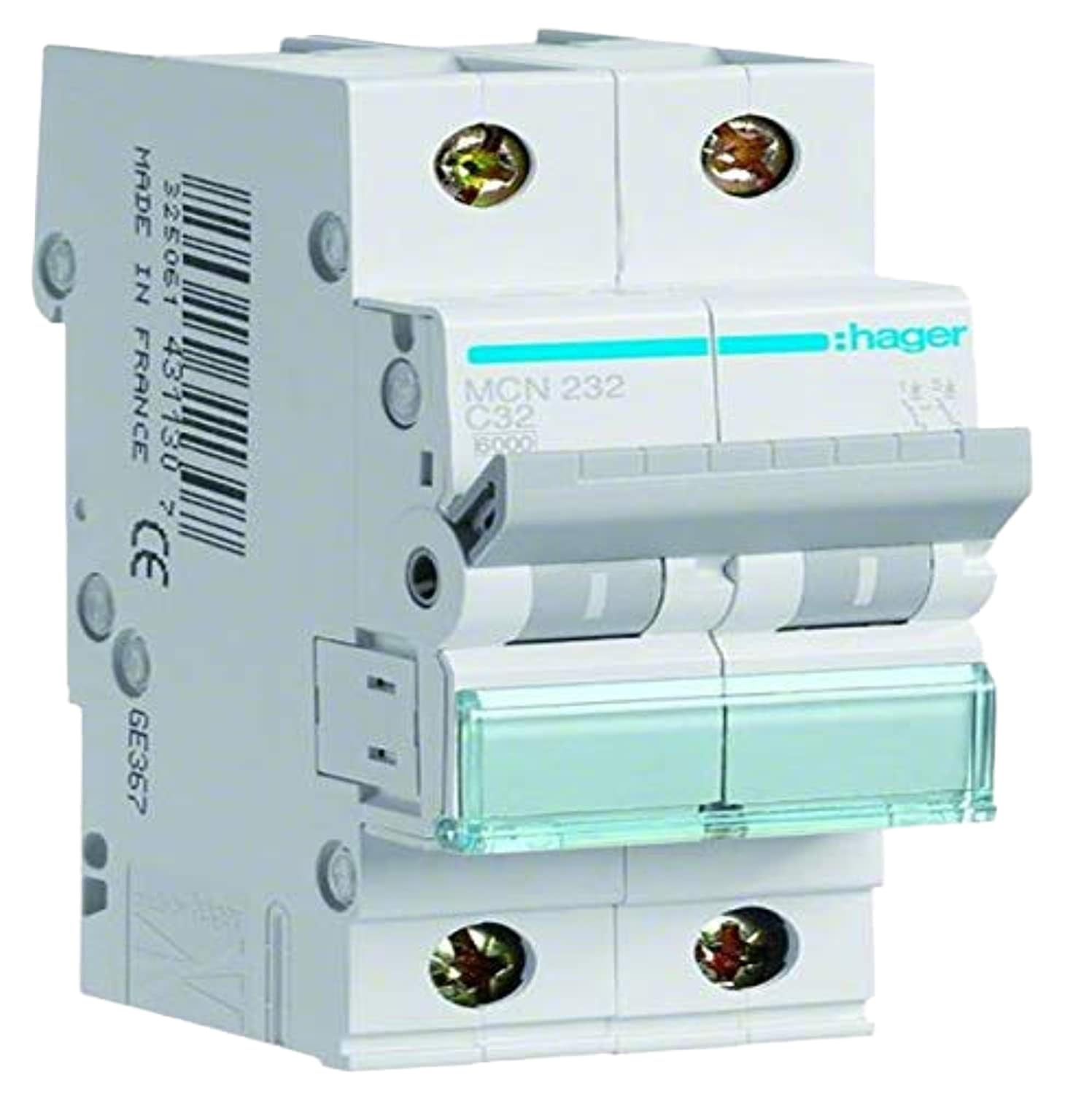 Hager MCN232 MCN232 - Disyuntor (2 pines, 32 A, 400 V)