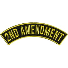 Milwaukee Leather 2nd Amendment 4 X 1 Top Rocker Patch - 4W X 1H