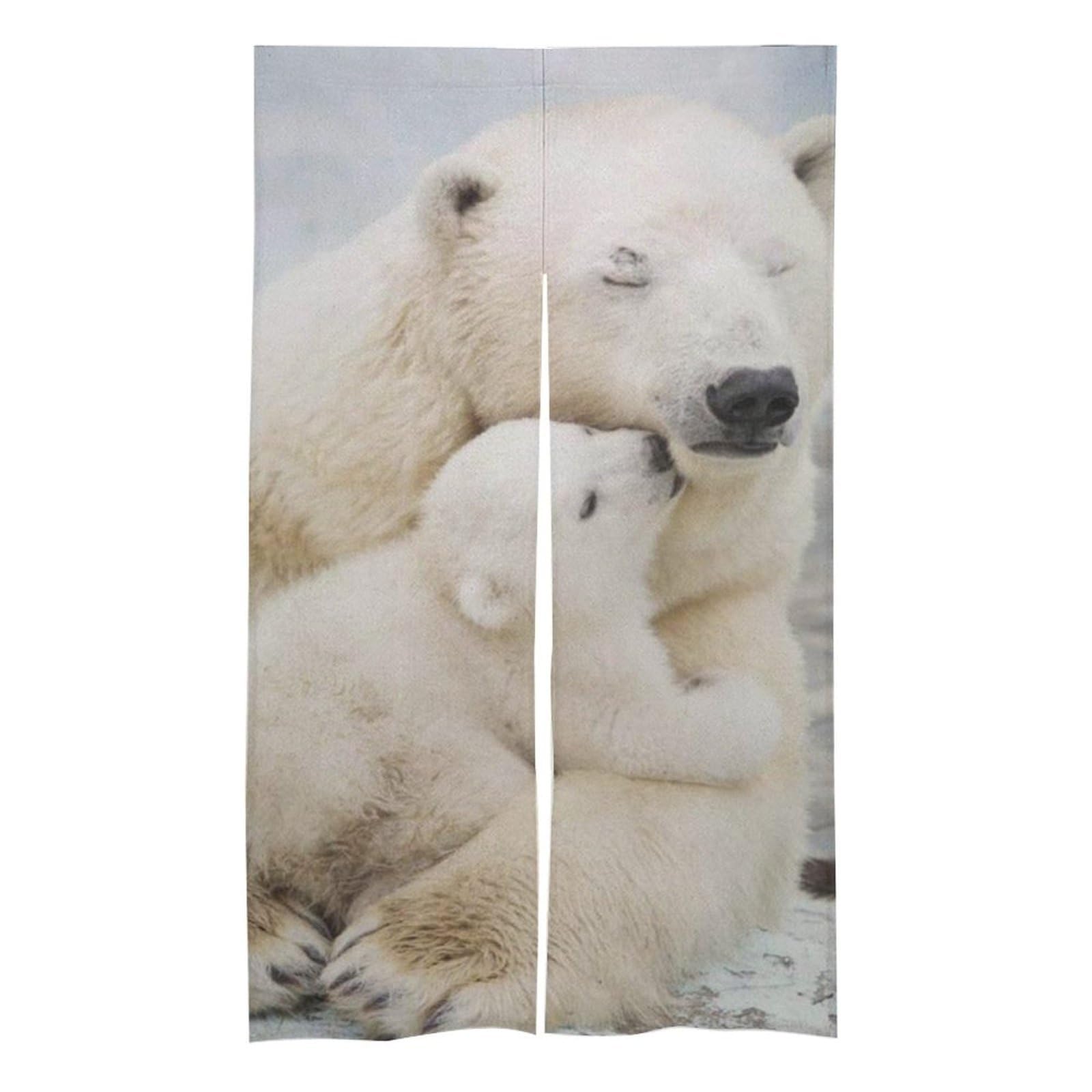 Rideau de porte isolation thermique Noren japonais ours polaire cuisine