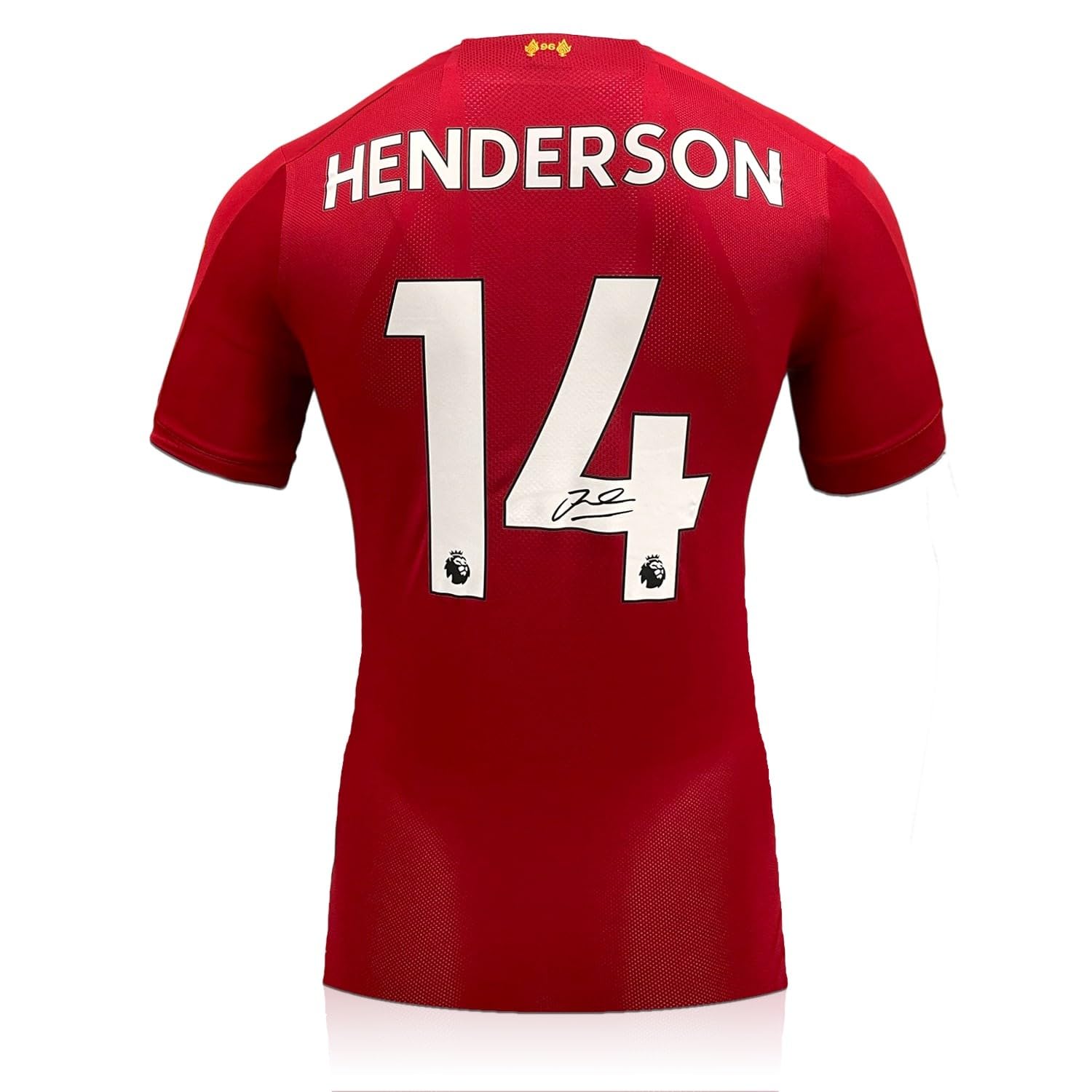 Exclusive Memorabilia Jordan Henderson Signed Liverpool 2019-20 Home Football Shirt