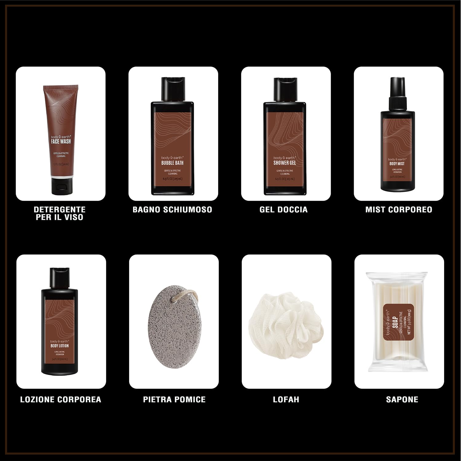 Bath and Body Gift Baskets for Men Body & Earth Sandalwood Mens Bath Set including Body Lotion, Face Wash, Shower Gel - Image 3