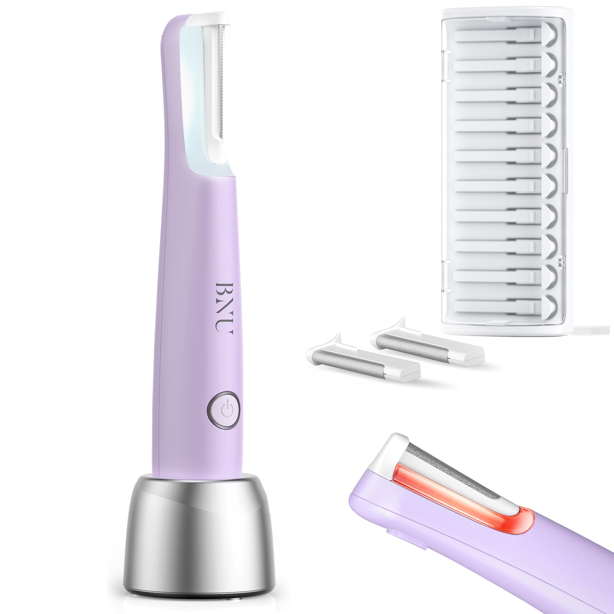 Photo 1 of BNU Dermaplane Razor for Women Face with Sonic Exfoliation - Lilac