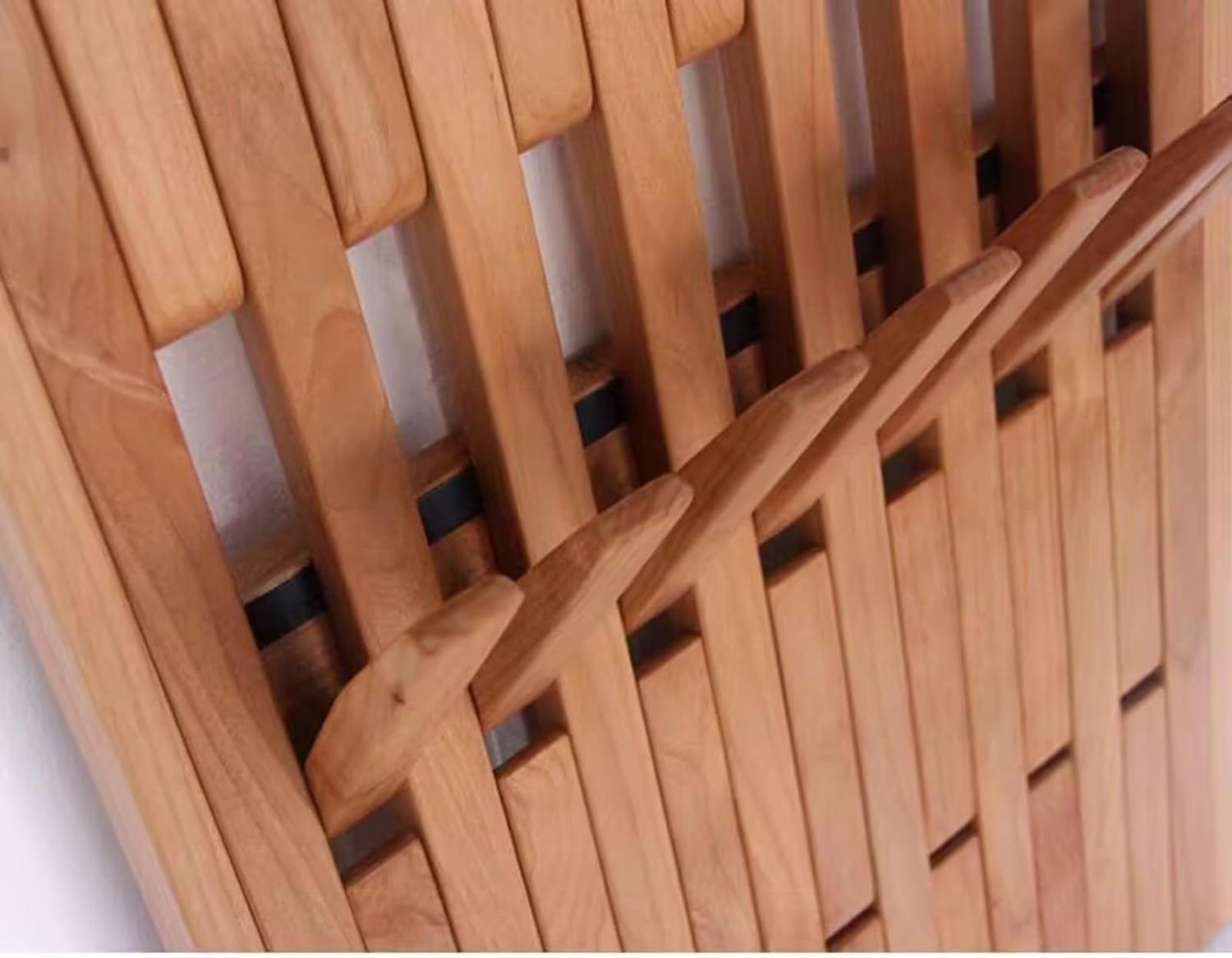 Clothes Hanger Coat Rack Wall Mounted Coat RackHooks Piano Key Hangers Natural Solid Wood Hangers Non-Woven Fabric Clothes Hangers, Flip-Down Unique Modern Hooks For Coats Bag Hat Umbrella(Walnut Blac