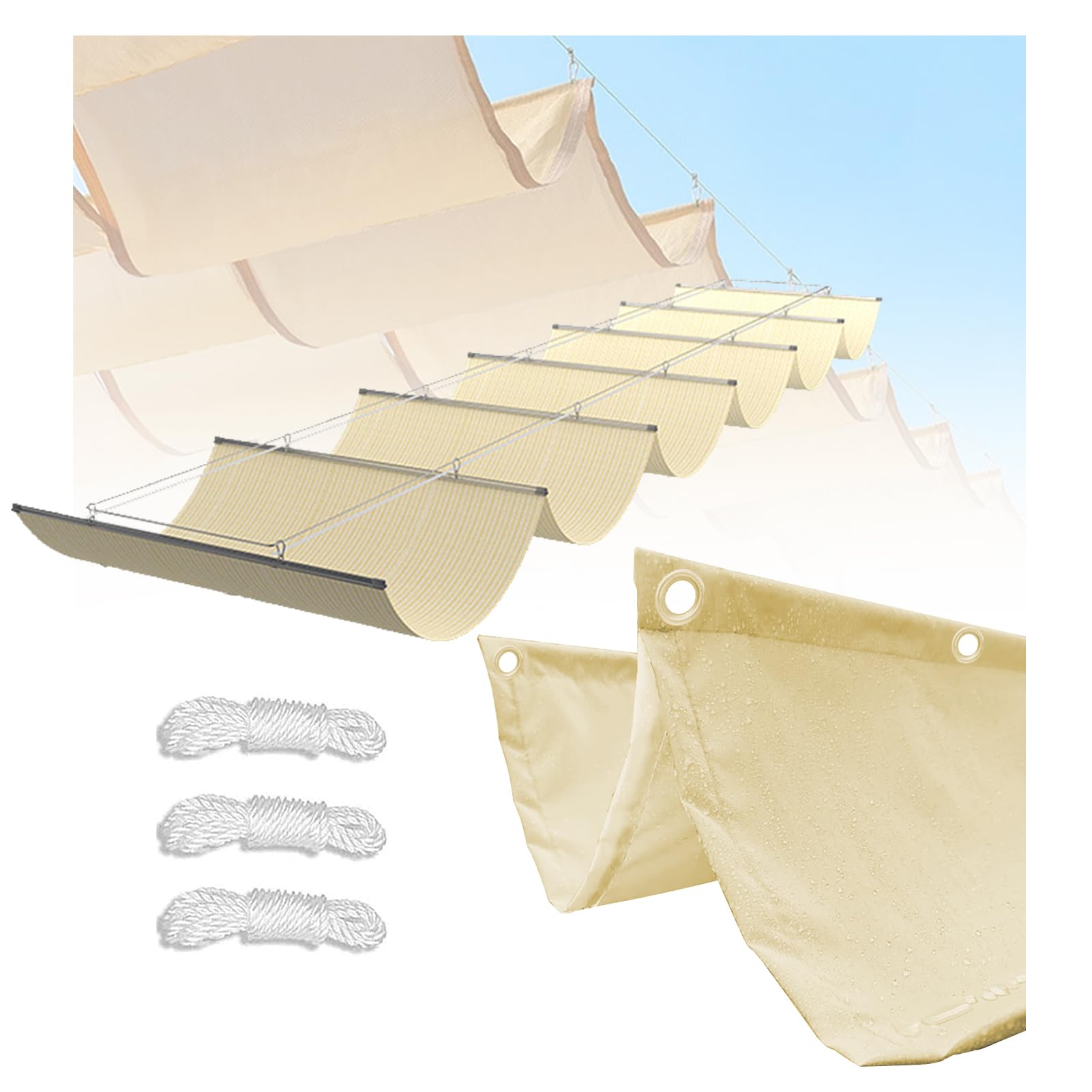 Voile d'ombrage rétractable imperméable pour protéger la terrasse