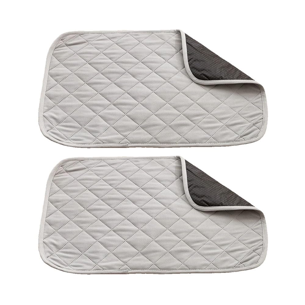 Fansu 2 Piezes Empapadores Perros, Reutilizable Almohadillas Perro, Absorbentes Adiestramiento Empapadores para Perros, Perros Almohadillas para Perros y Gatos (150x90cm,Gris Claro 1)